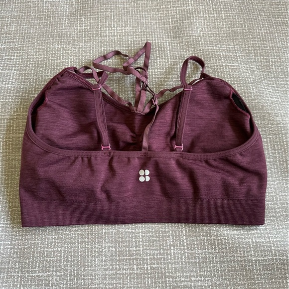 SWEATY BETTY Shanti Yoga Light Support Bra size medium in purple - Picture 4 of 11